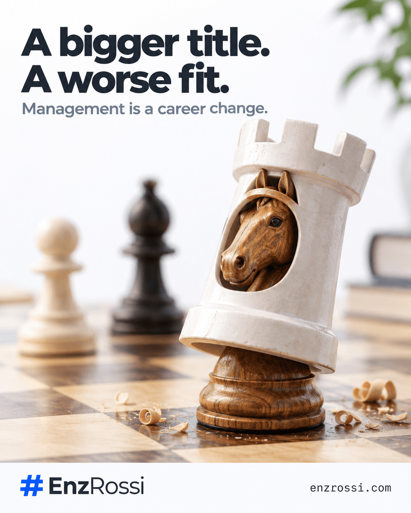 Promoting a strong engineer should not require a worse-fitting job