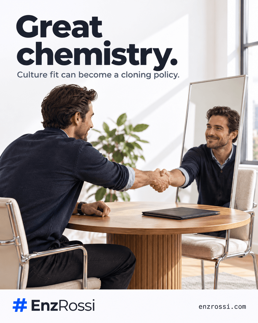Culture fit should describe working standards, not personal familiarity