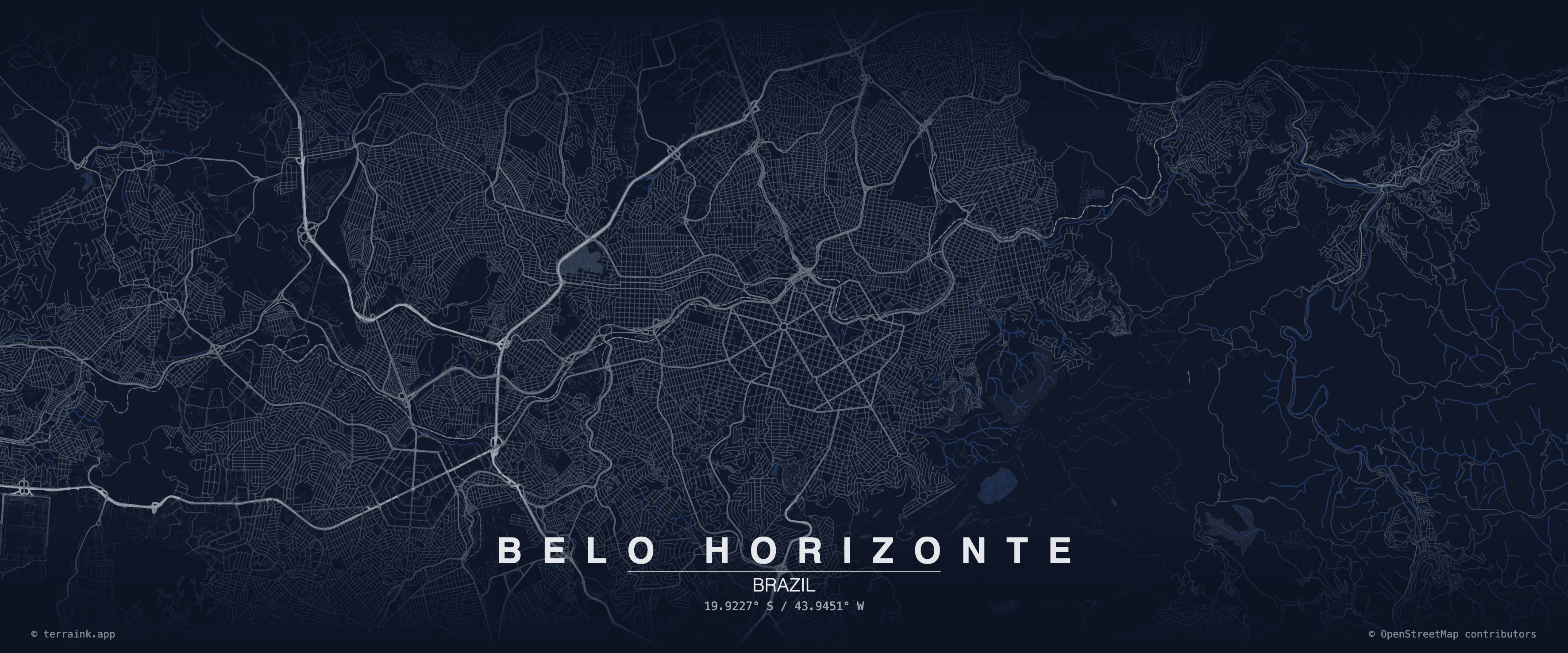 Belo Horizonte city map