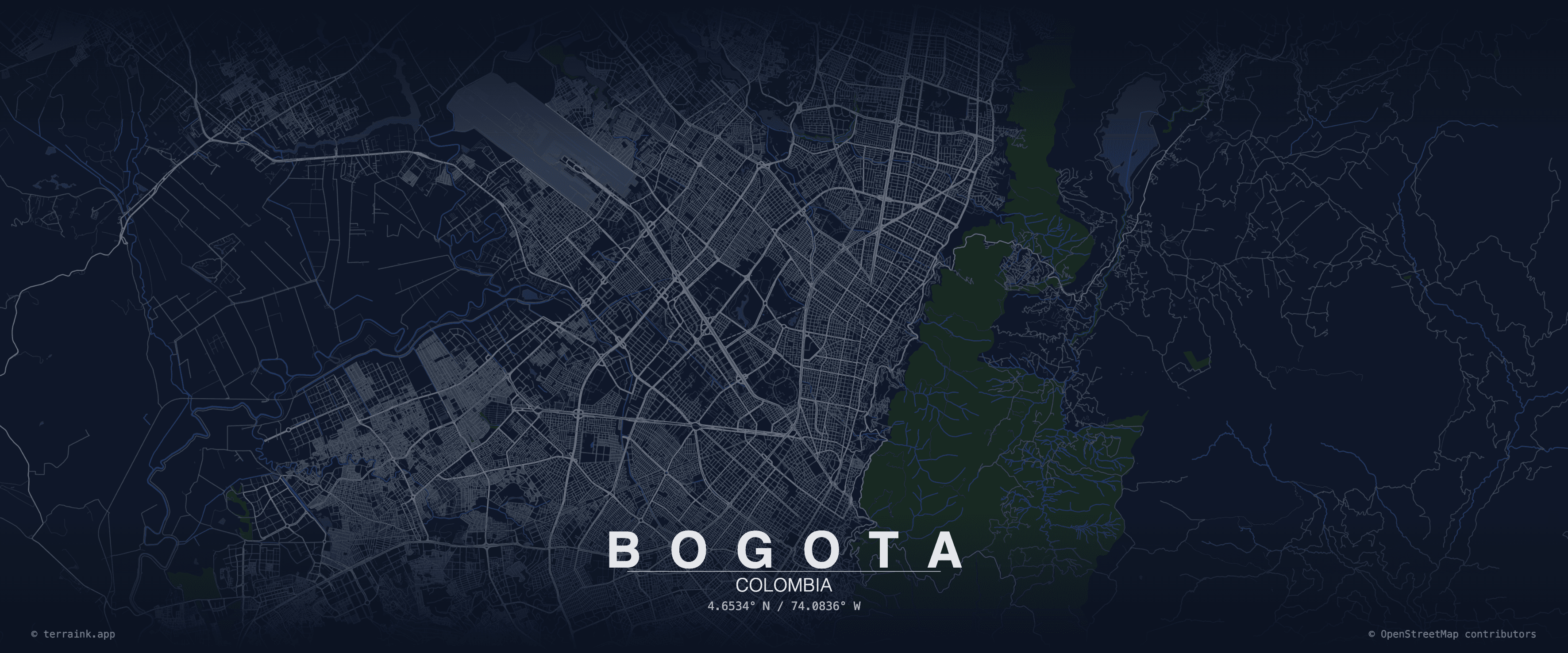 Bogotá city map