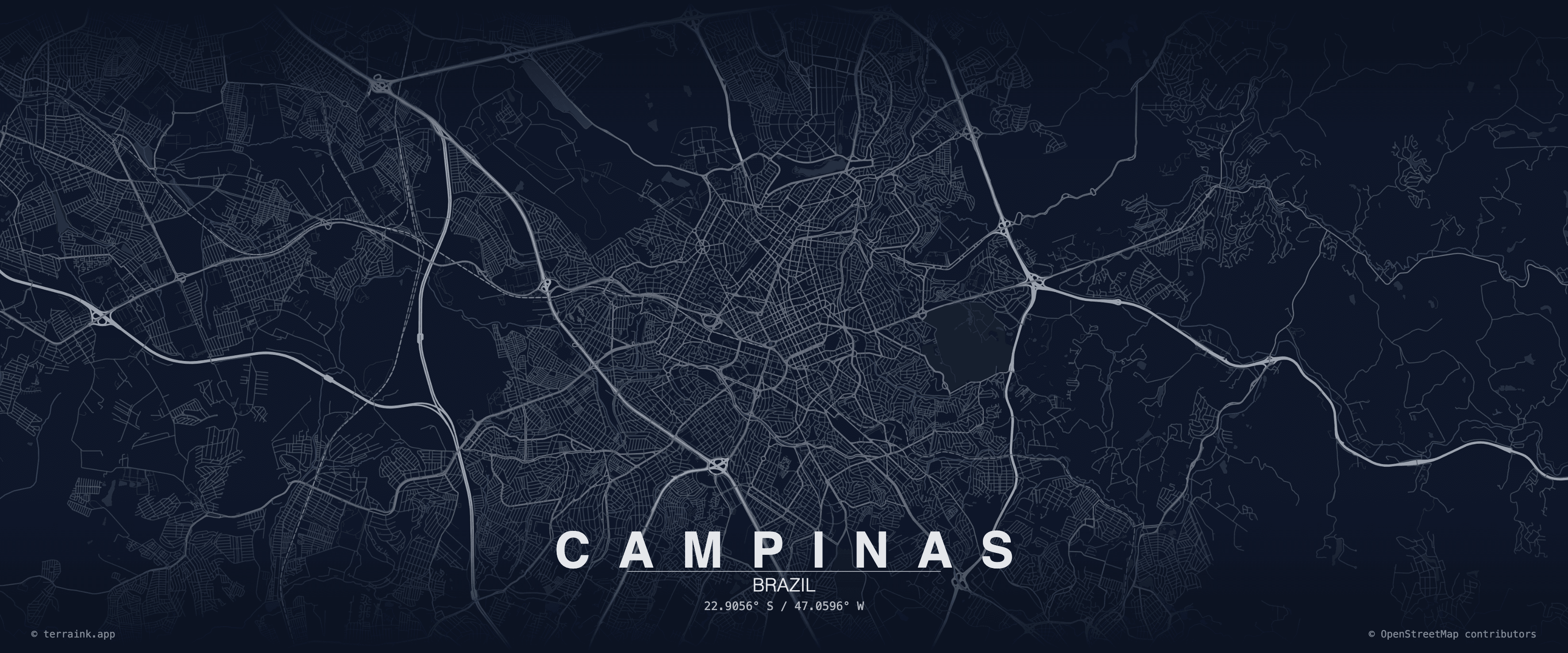 Campinas city map