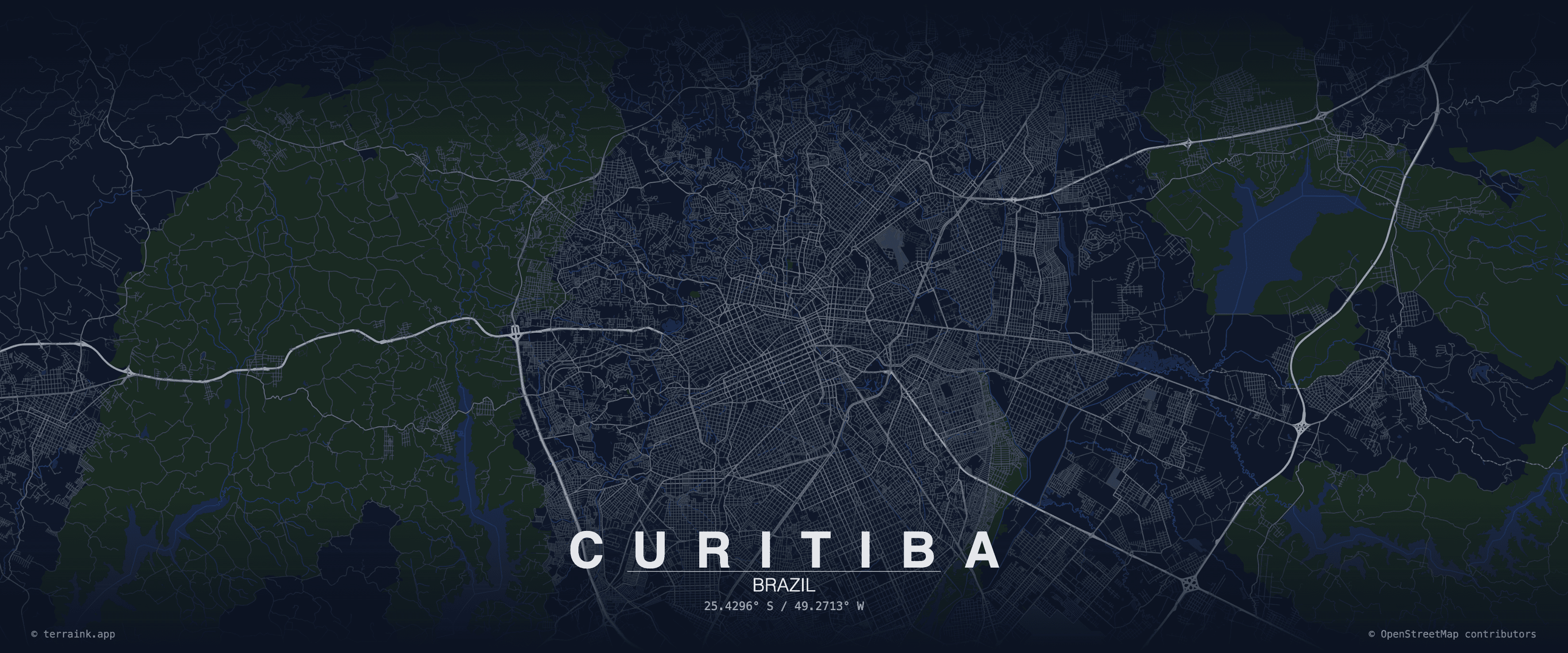 Curitiba city map