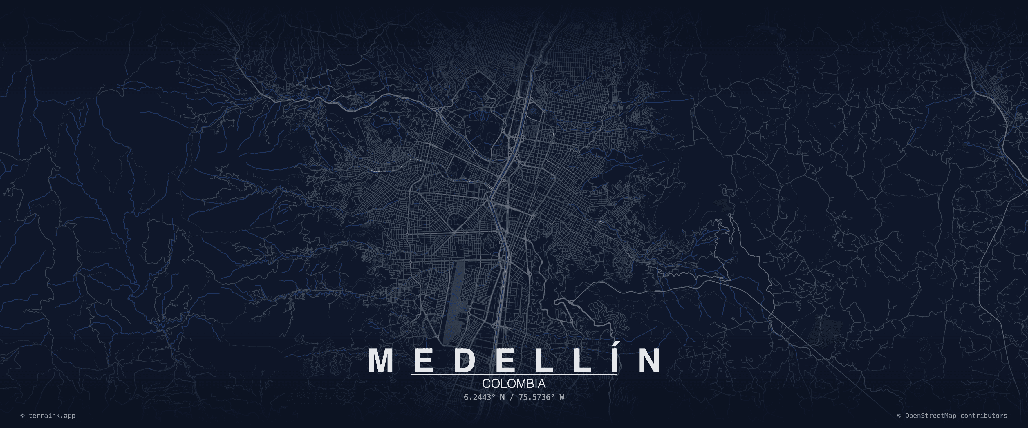 Medellín city map