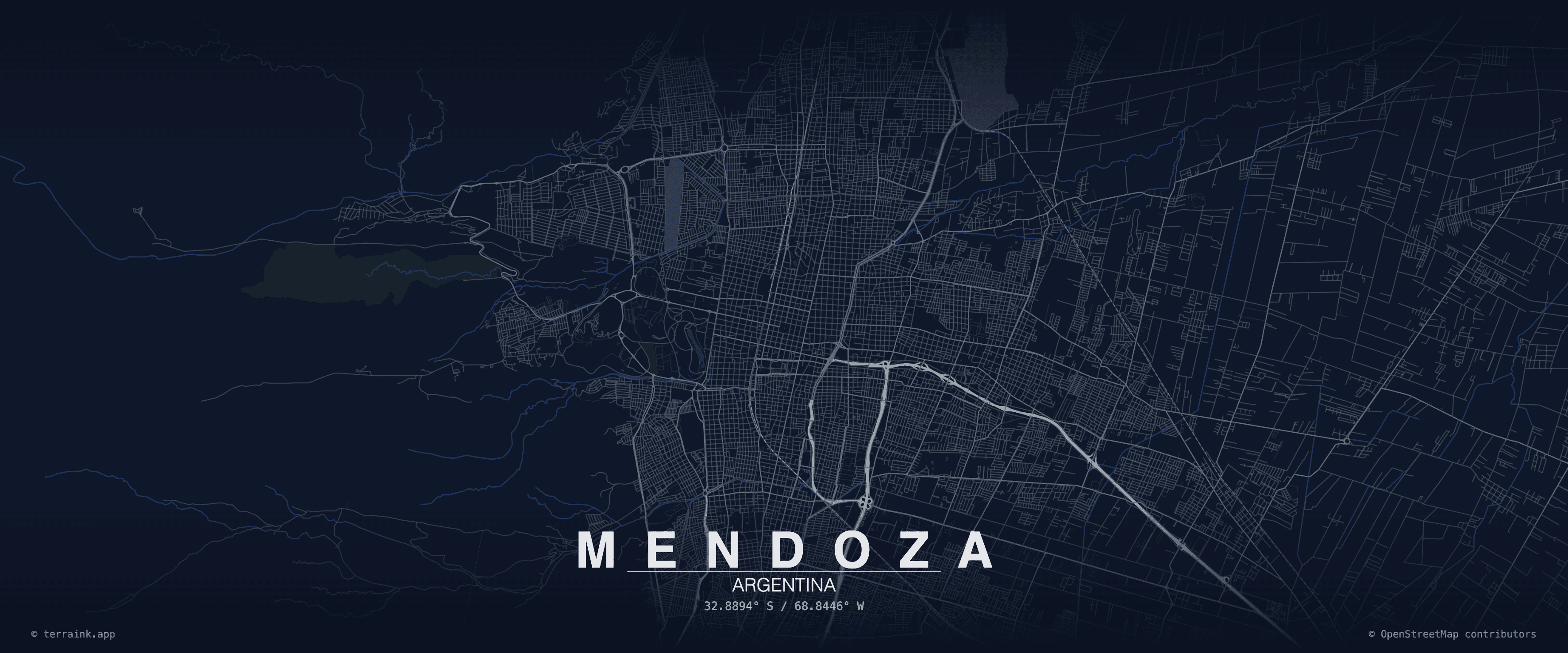 Mendoza city map