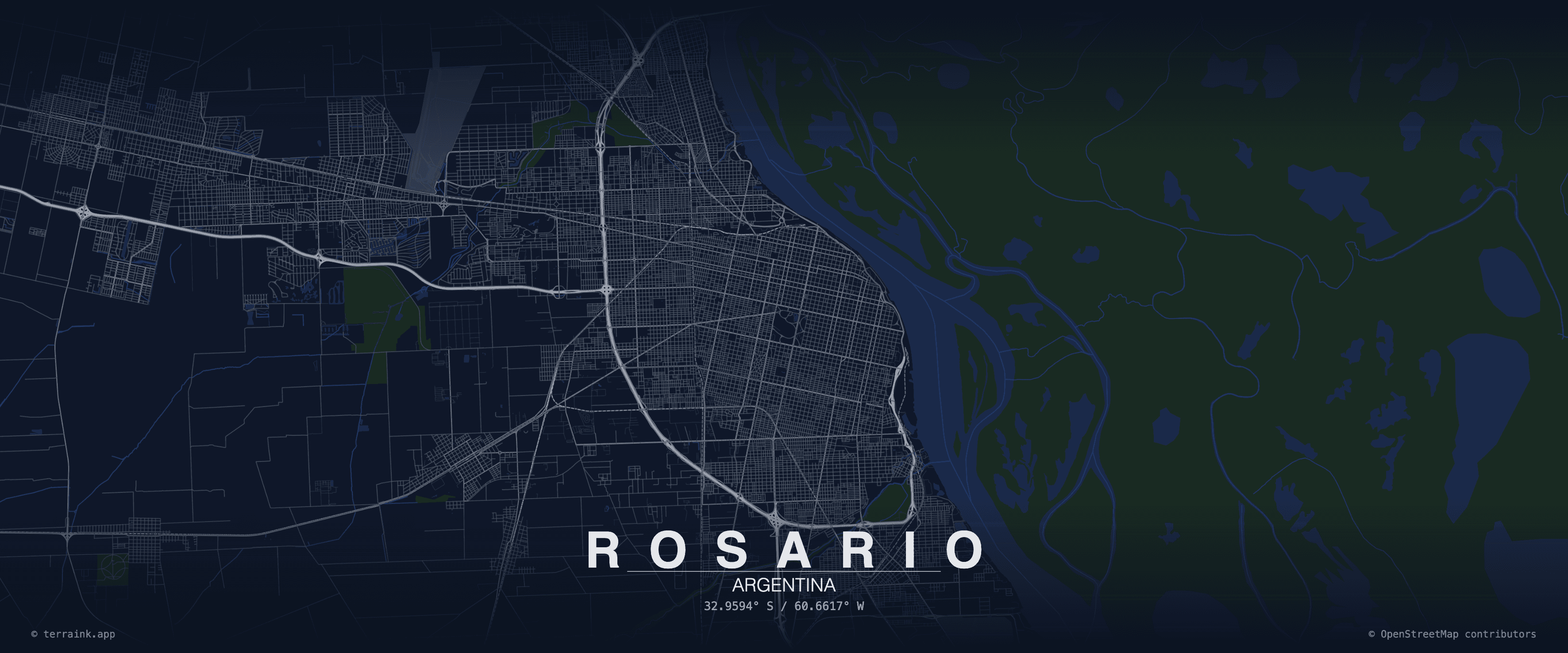 Rosario city map