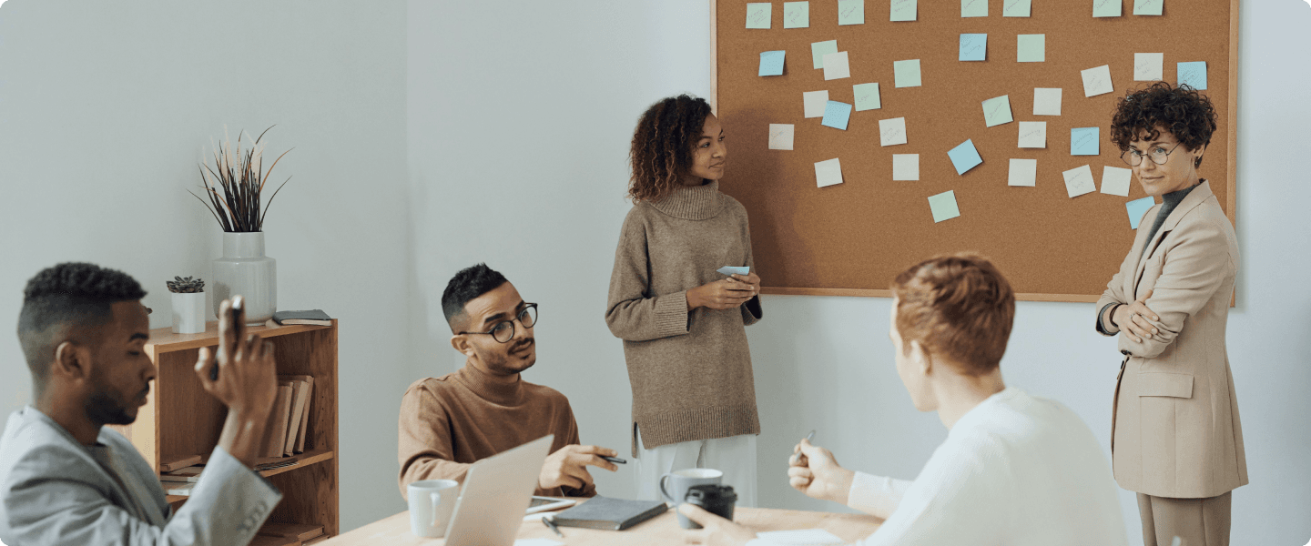 Remote team collaborating across a distributed environment