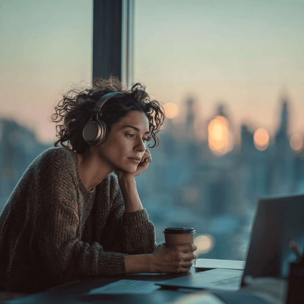 Data scientist working