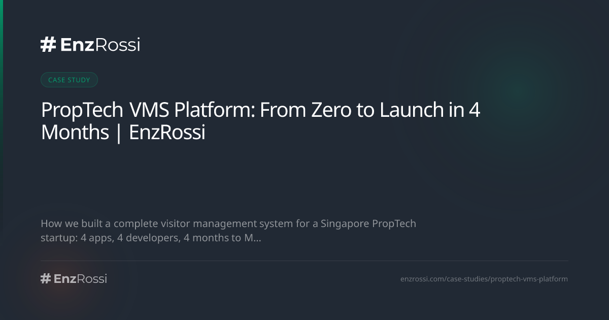 PropTech VMS Platform: From Zero to Launch in 4 Months | EnzRossi